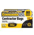 55 Gallon Heavy Duty Contractor Bags with Flap Ties, Pack of 80 K94922
