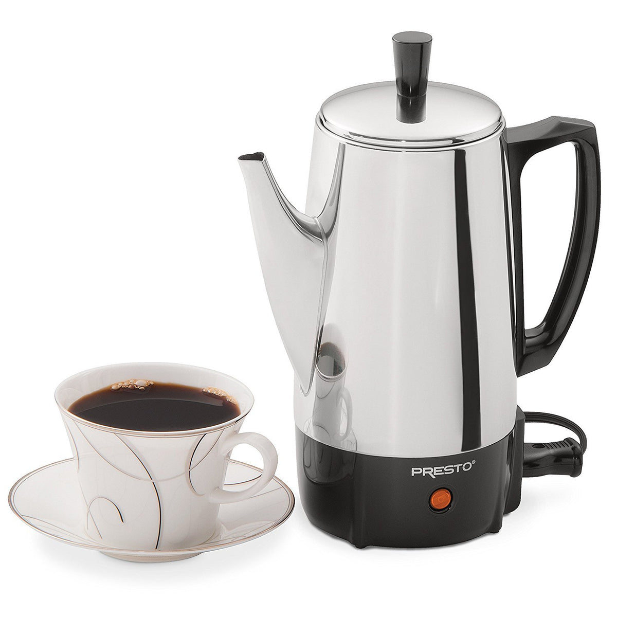 Stainless Steel 6-Cup Electric Coffee Percolator O2930
