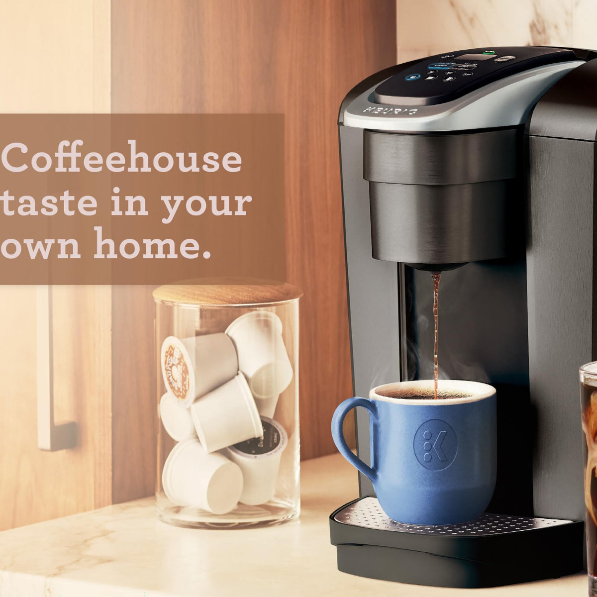Single Serve K-Cup Pod Coffee Maker, 8 to 12oz Brew Size, Programmable V4299