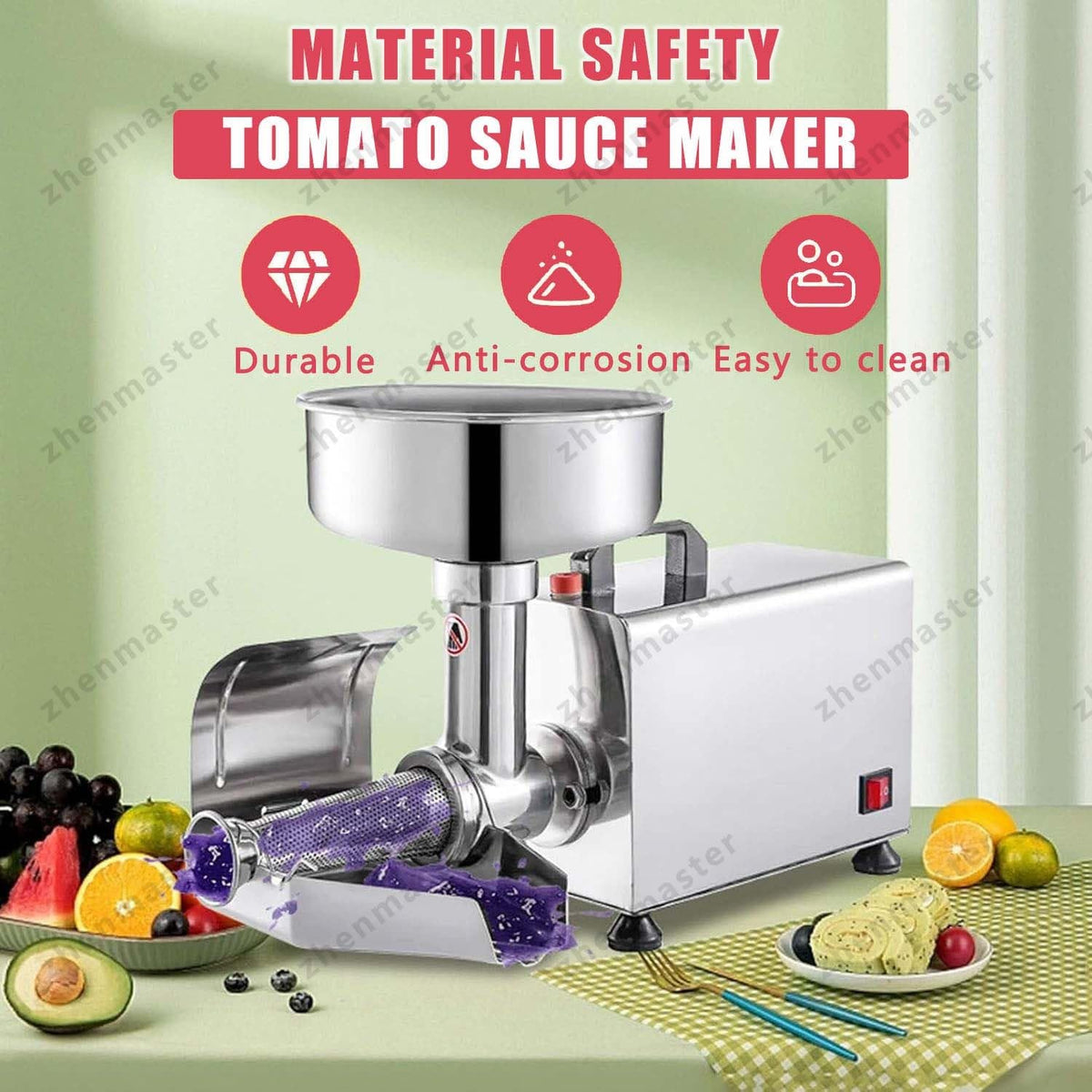 450W Stainless Steel Electric Tomato Strainer U86848