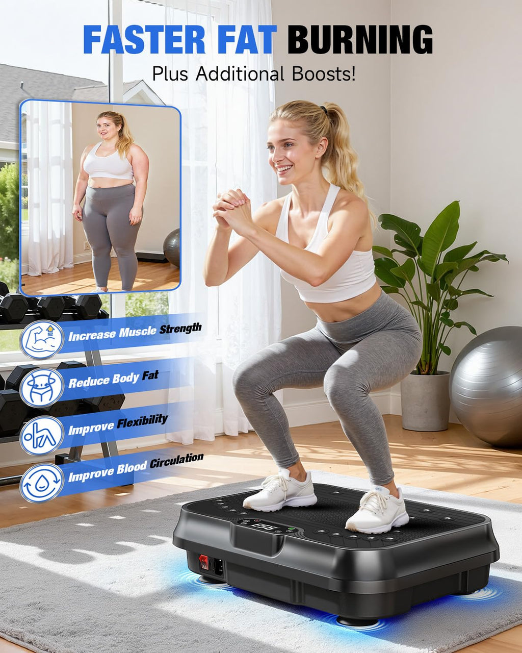 Vibration Plate Exercise Machine O240314