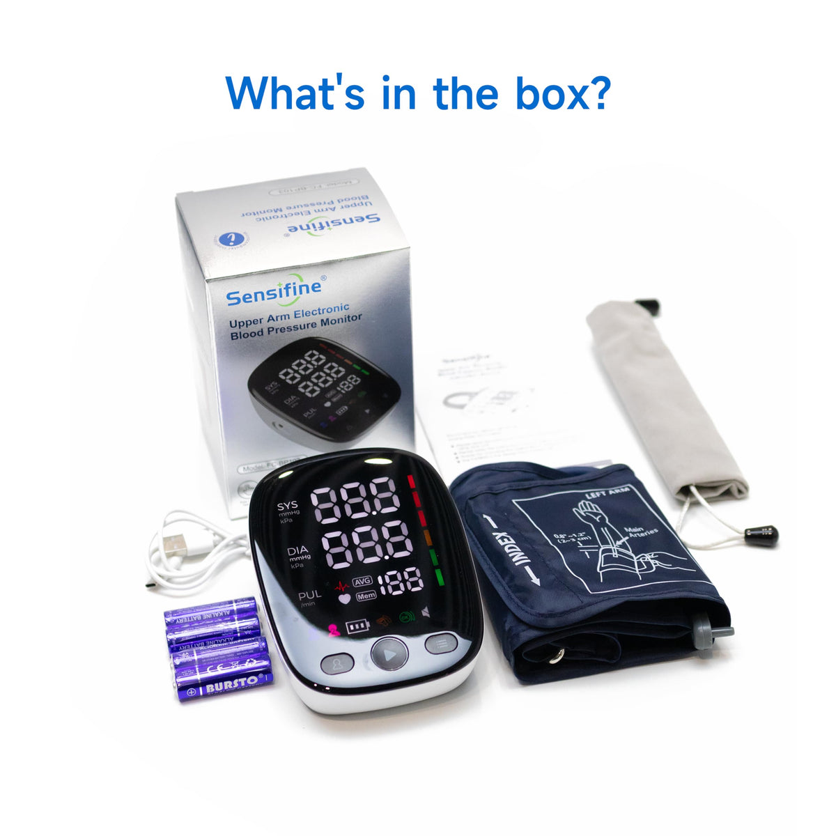 Upper Arm Blood Pressure Monitor with Adjustable Large Cuff P344134