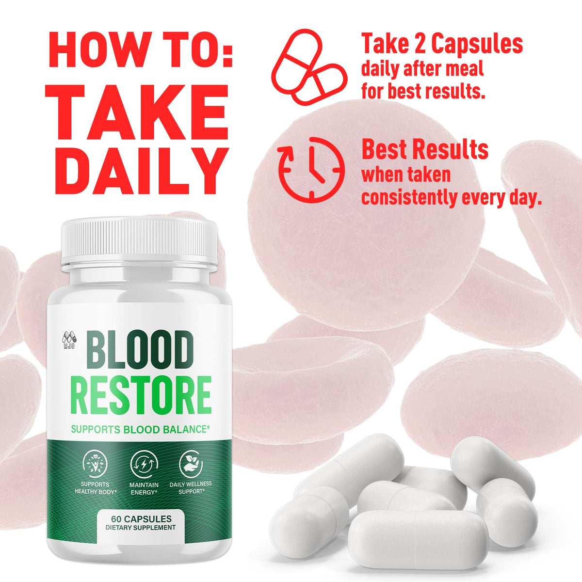 3 Pack Blood Restore Capsules 180 Capsules E733323