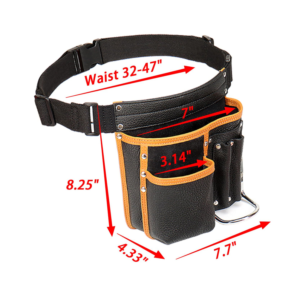Genuine Leather Adjustable Tool Belt Pouch I6322