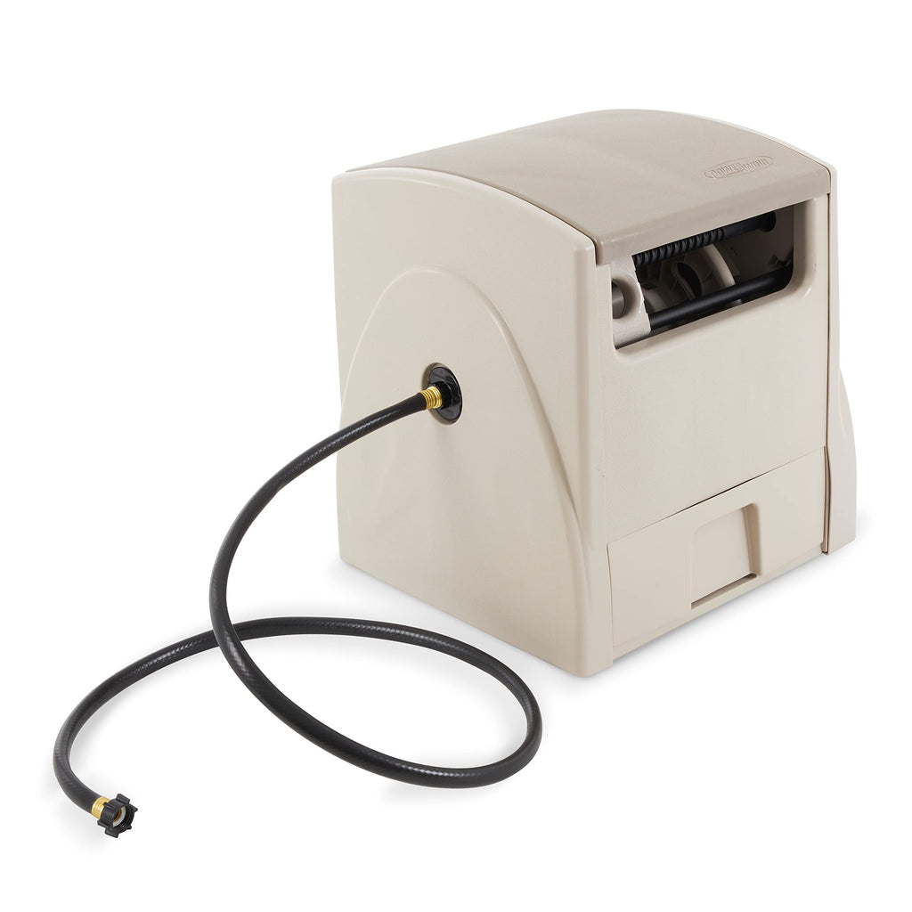 Automatic Rewind Garden Hose Reel, 100 ft. 5/8 in. Vinyl Hose Holder G7357