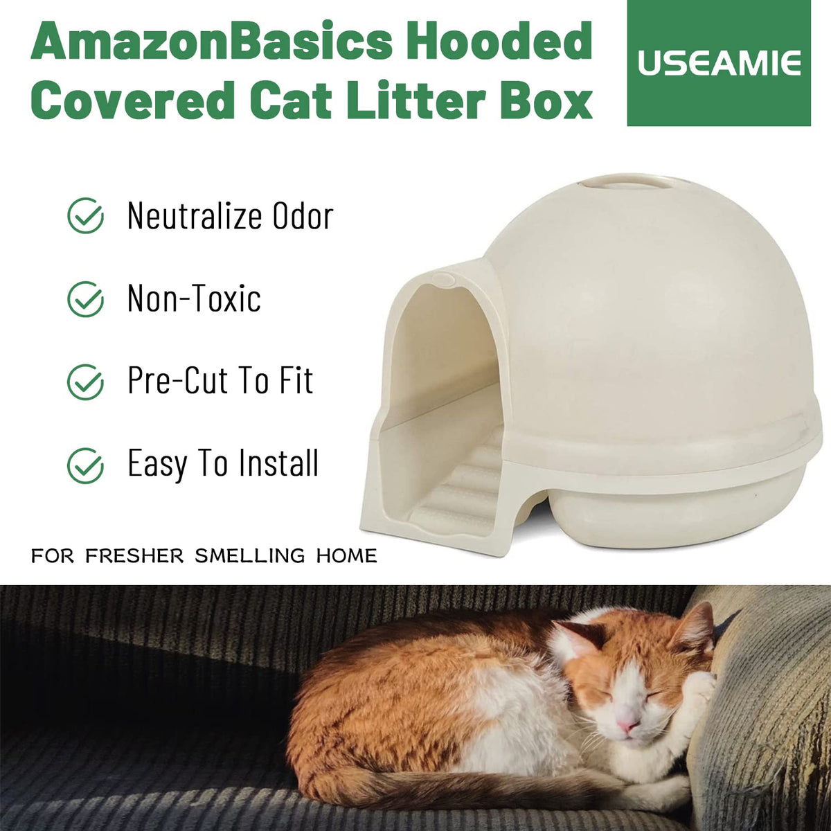 Activated Carbon Cat Litter Box Replacement Filters 4 Pack C593