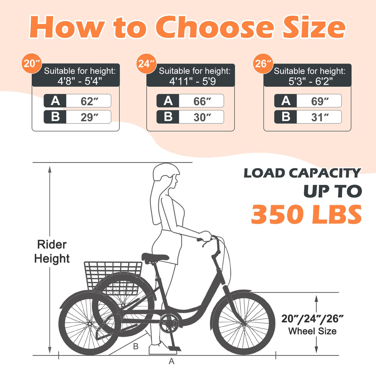 7 Speed 3 Wheel Bike with Basket E430