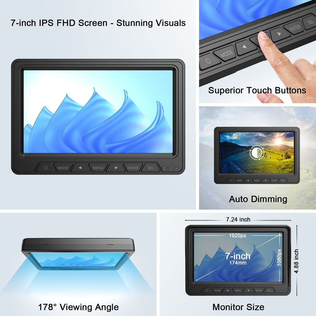7" Wireless Backup Camera System C781