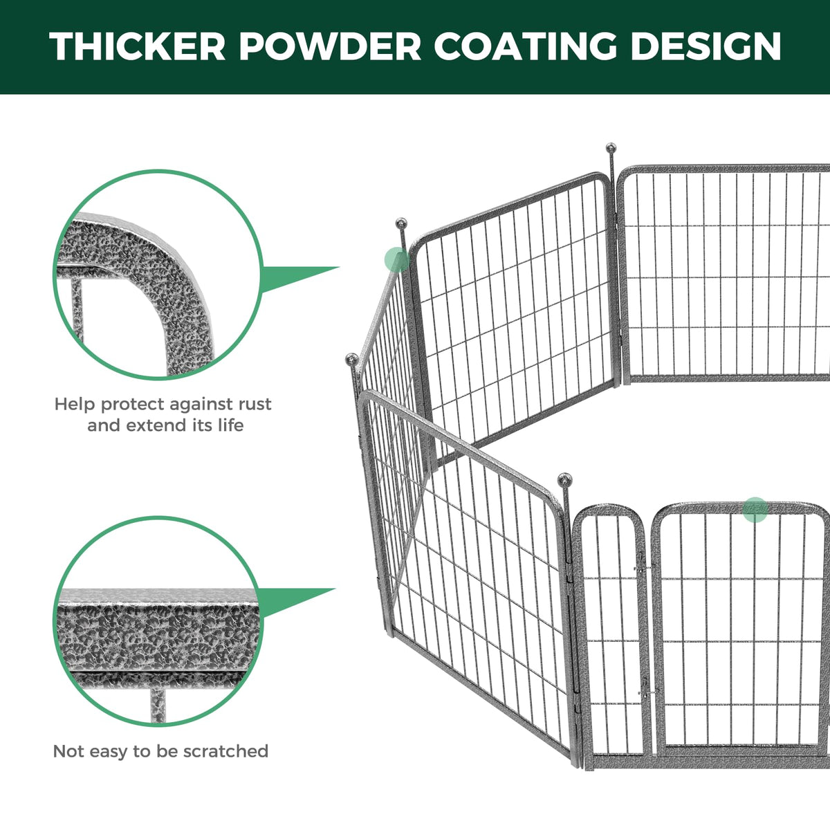 24" H 16 Panels Dog Playpen U813522