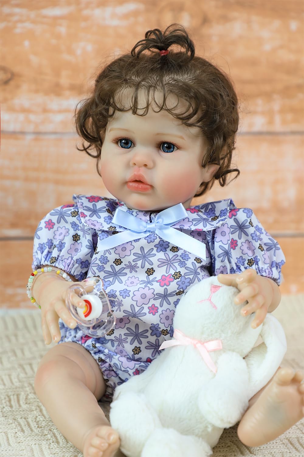 20 Inch Silicone Reborn Baby Doll with Curly Hair H3852