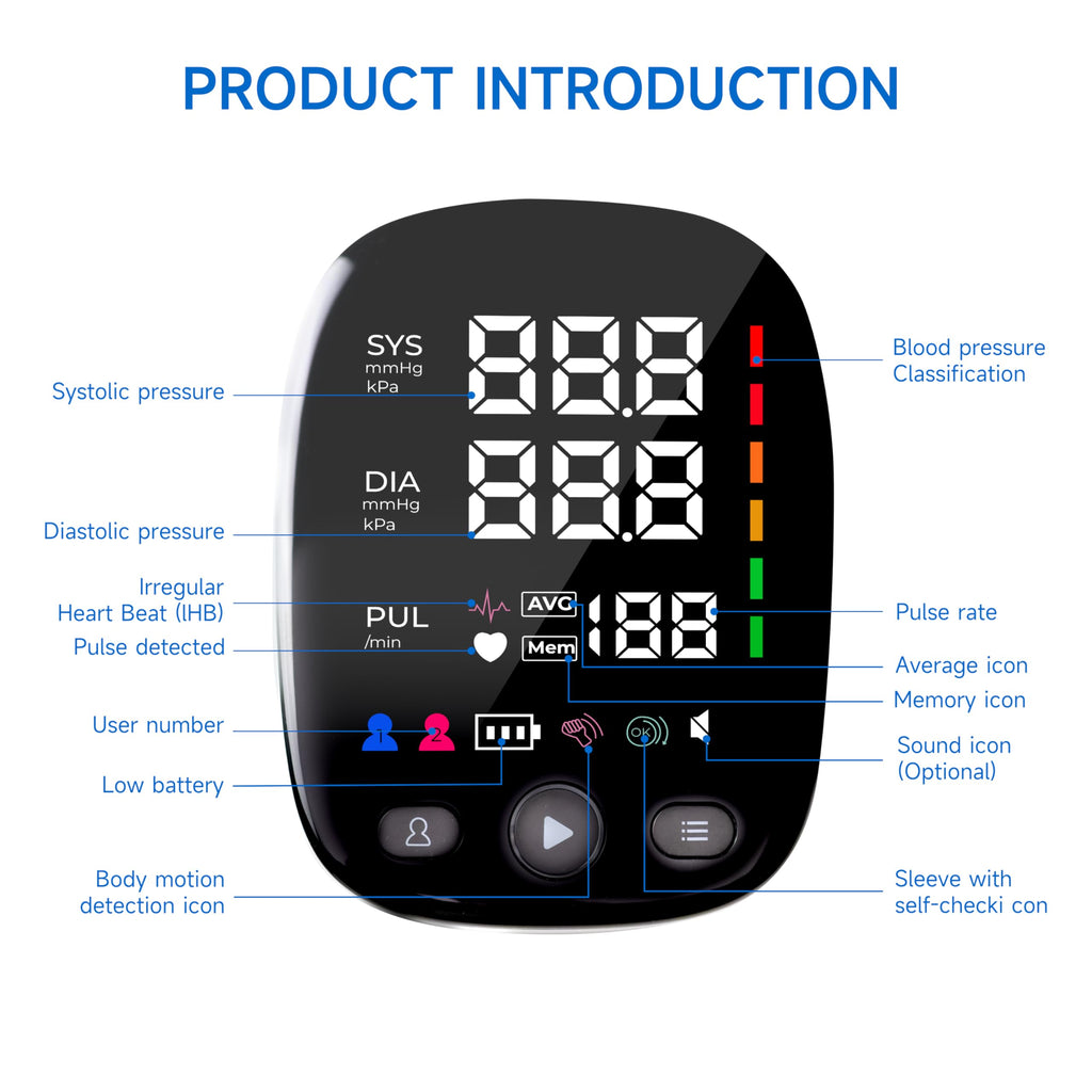 Upper Arm Blood Pressure Monitor with Adjustable Large Cuff P344134