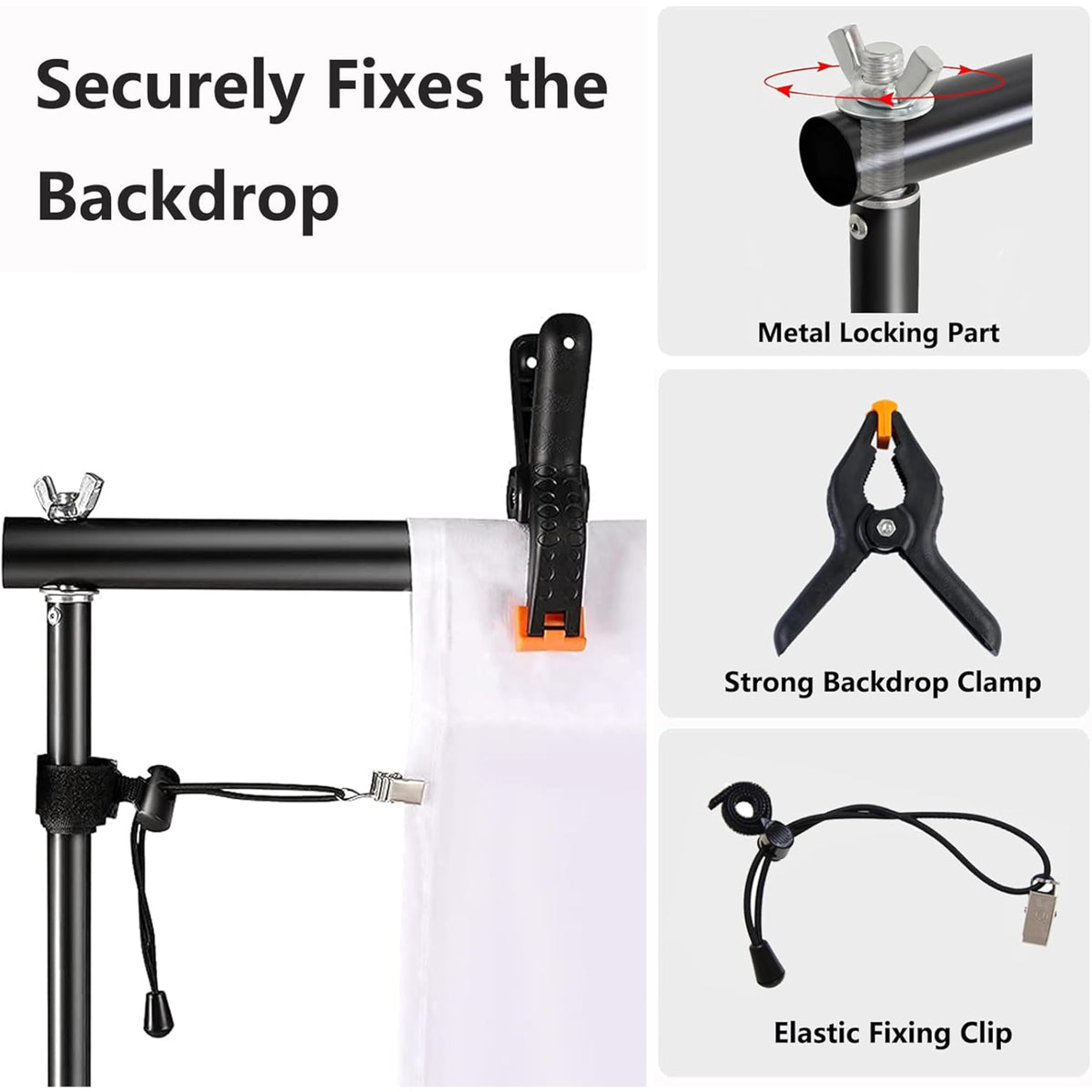 Adjustable Photo Backdrop Stand 9ft x 10ft with Carry Bag Q107