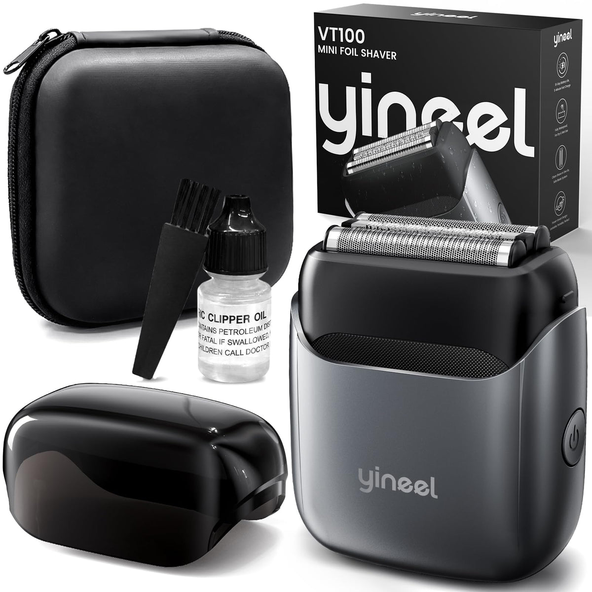 Portable Mini Electric Foil Shaver with Case P20586
