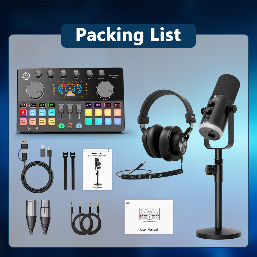 XLR/USB Dynamic Mic with Audio Interface K7904