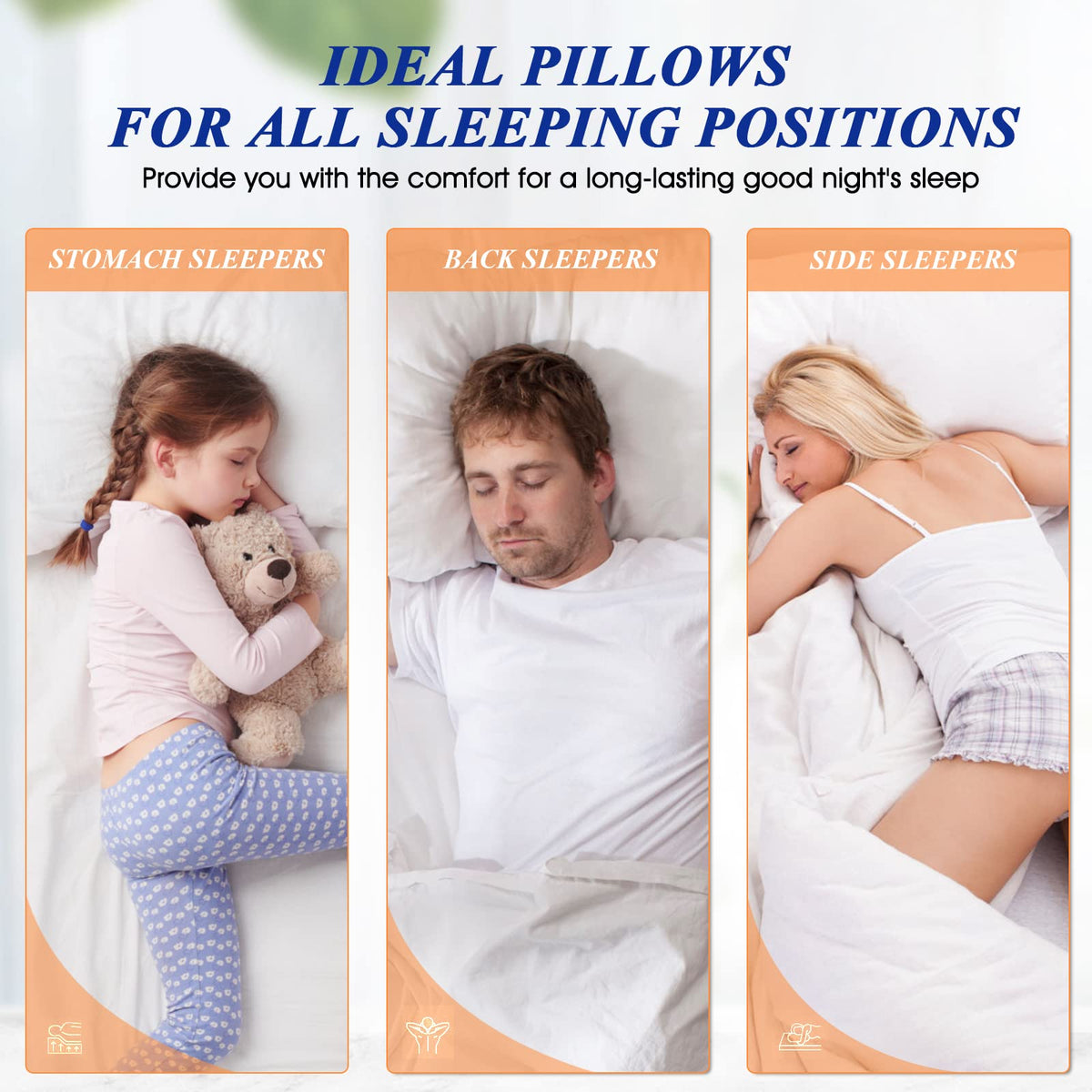 King Size Set of 2 Cooling Bed Pillows N864