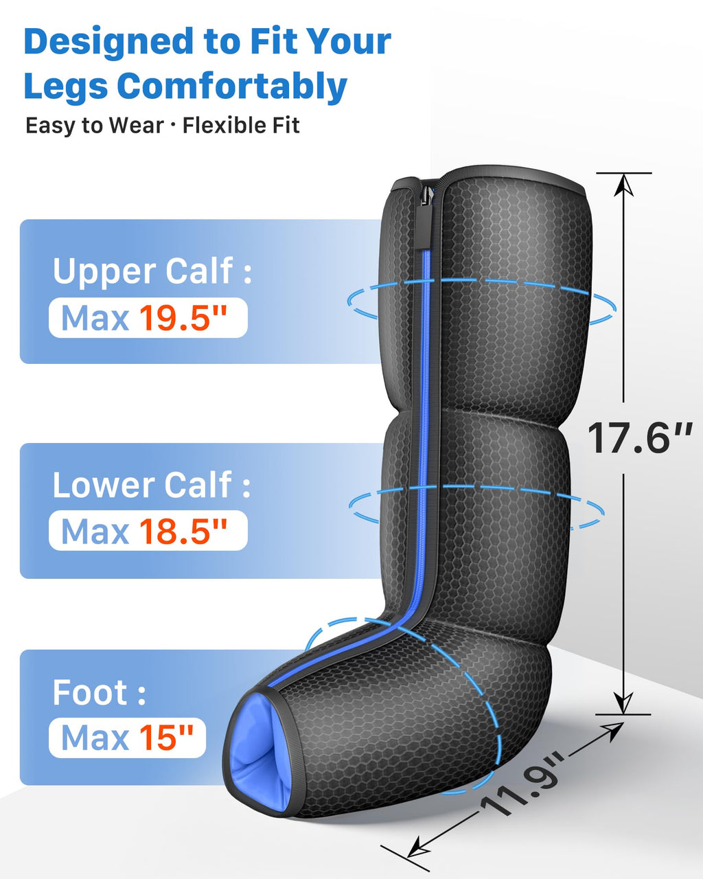 Air Compression Leg Massager with Heat C5603