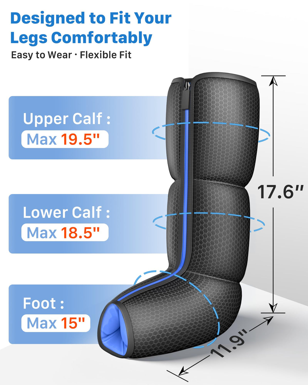 Air Compression Leg Massager with Heat C5603