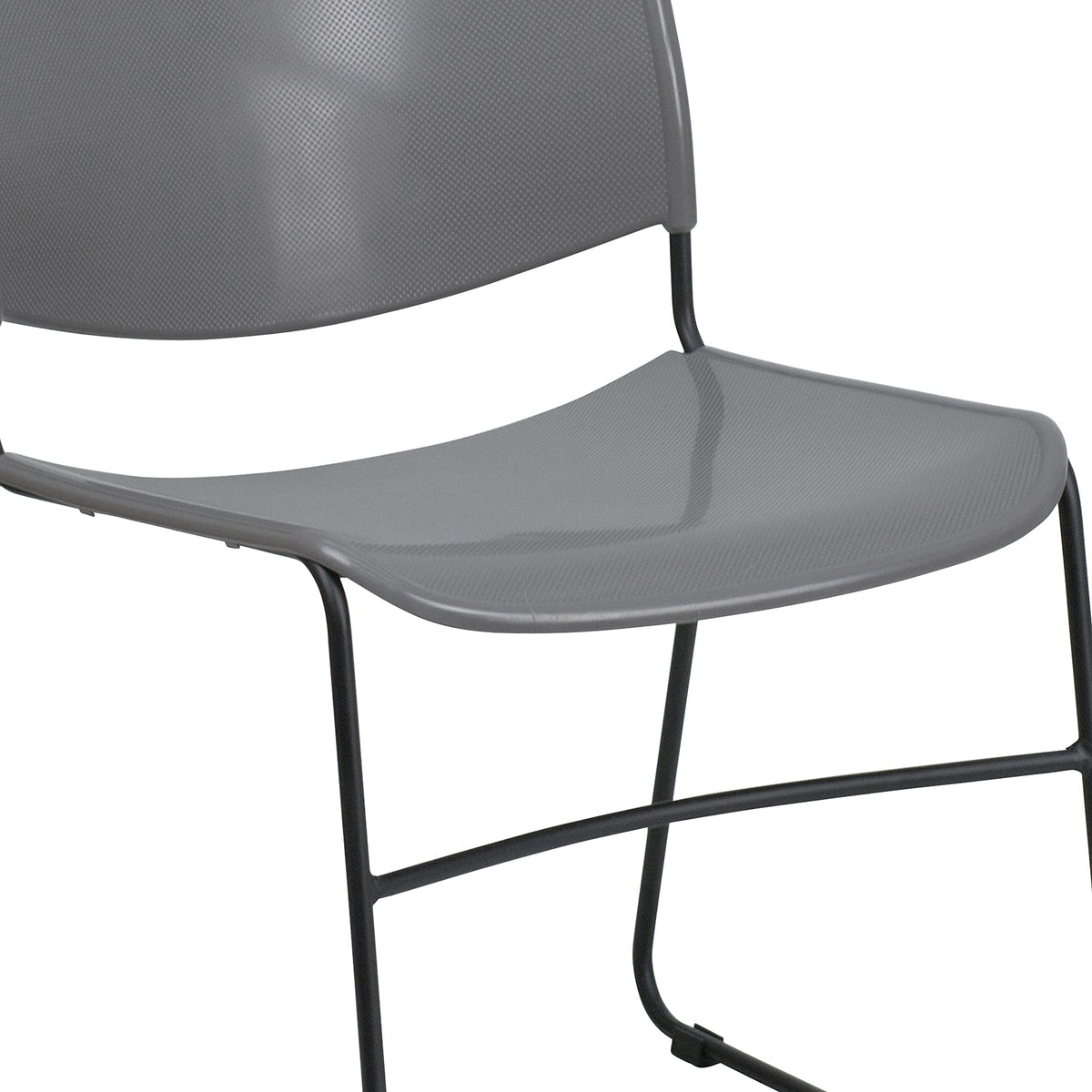 Gray 4 Pack Stack Chair with Black Frame J745