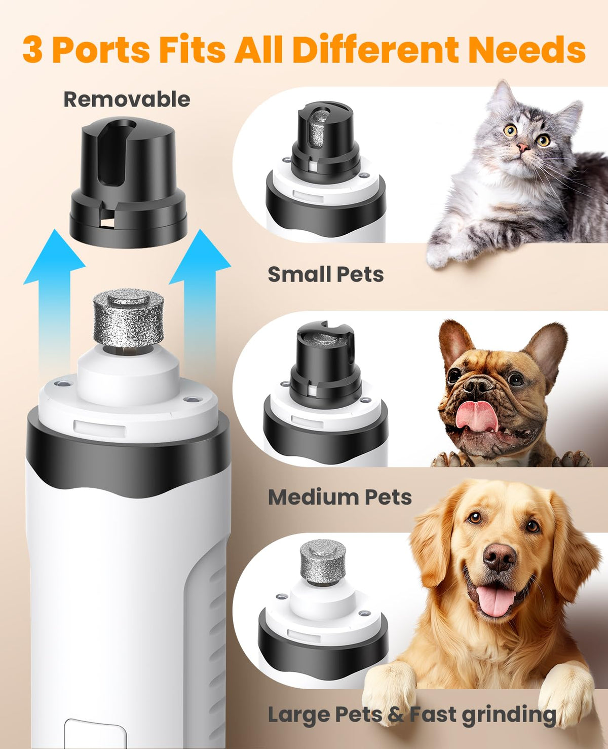 3 in 1 Dog Nail Grinder & Paw Trimmer Kit W35397