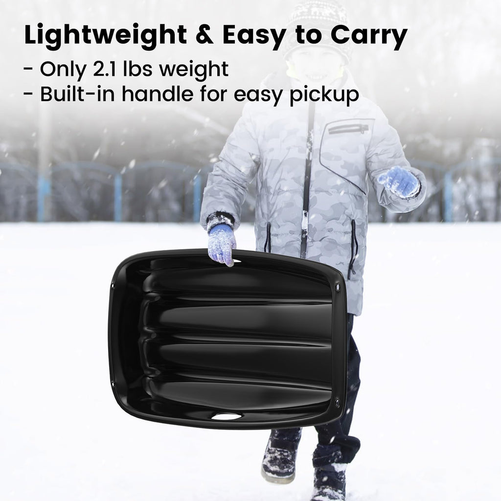 Cold-Resistant Plastic Toboggan Sled with Pull Rope D508