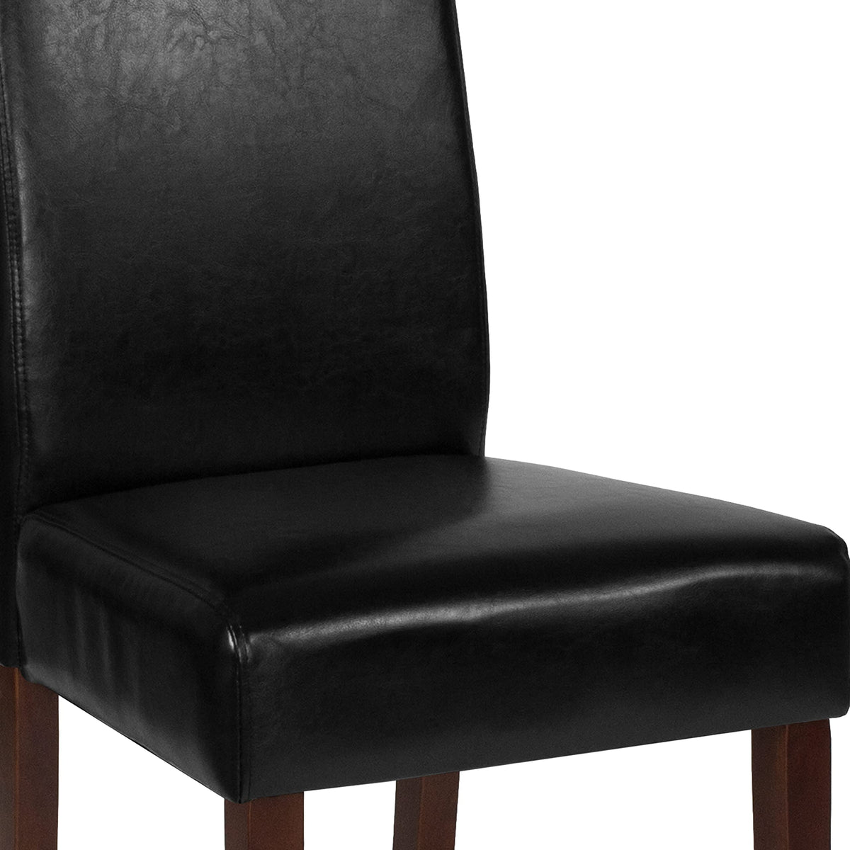 Black Faux Leather Parsons Chair R2897