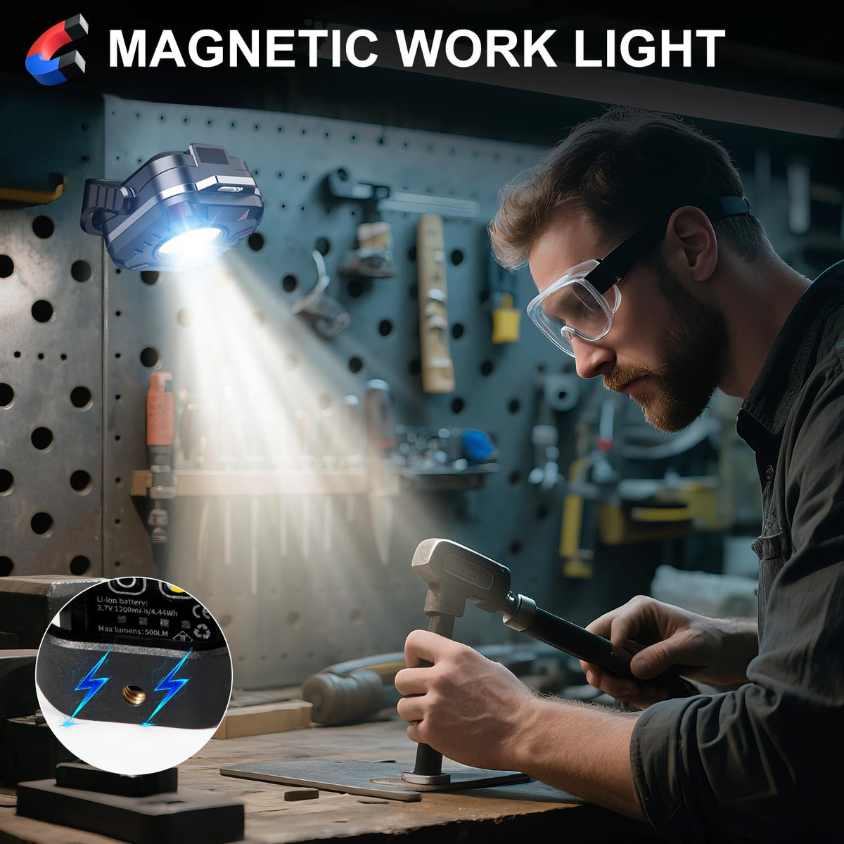 Rechargeable 500 Lumens Magnetic Work Light T39141