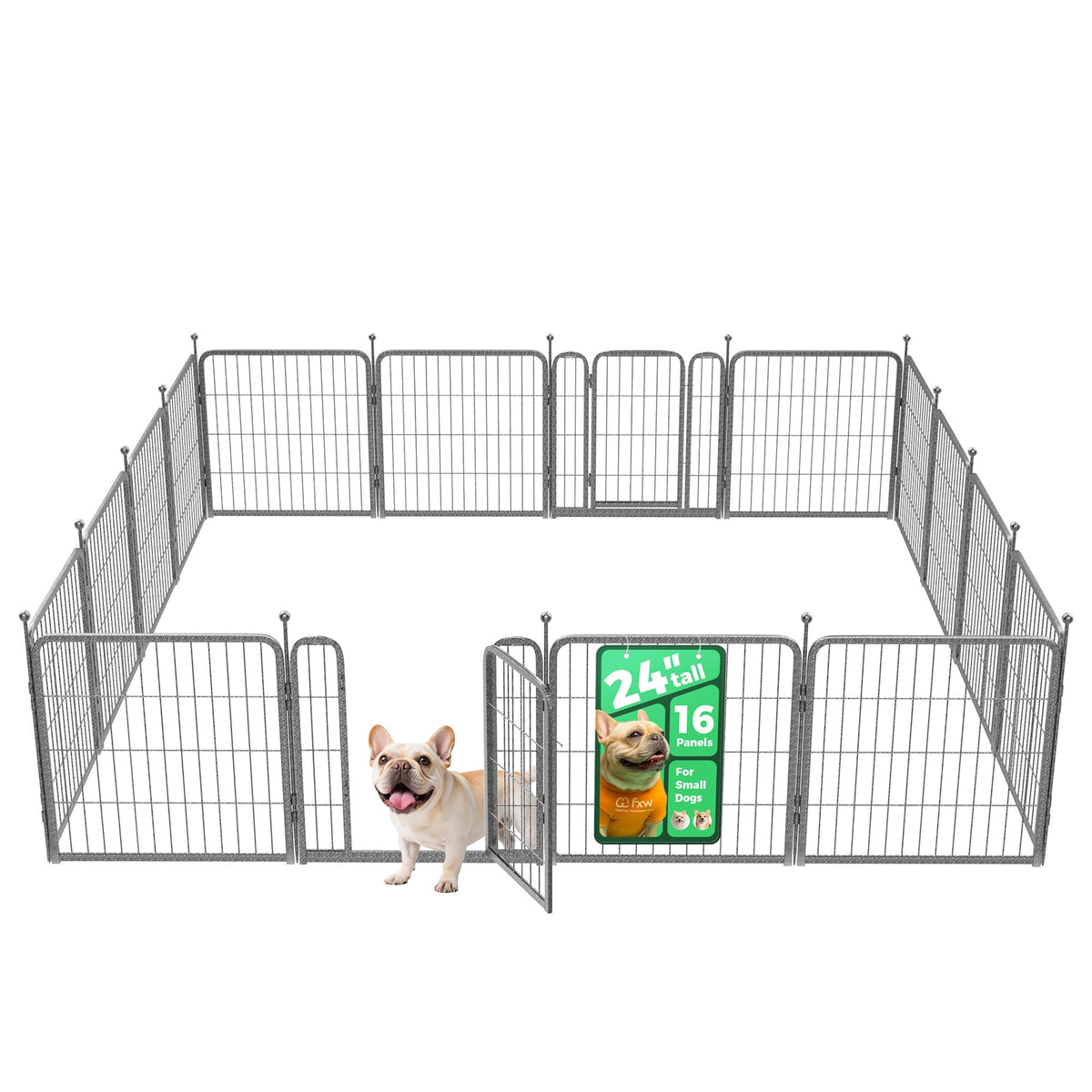24" H 16 Panels Dog Playpen U813522