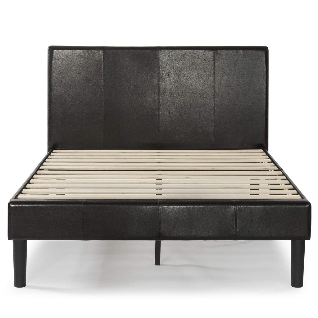 Faux Leather Upholstered Platform Bed Frame California King C786361