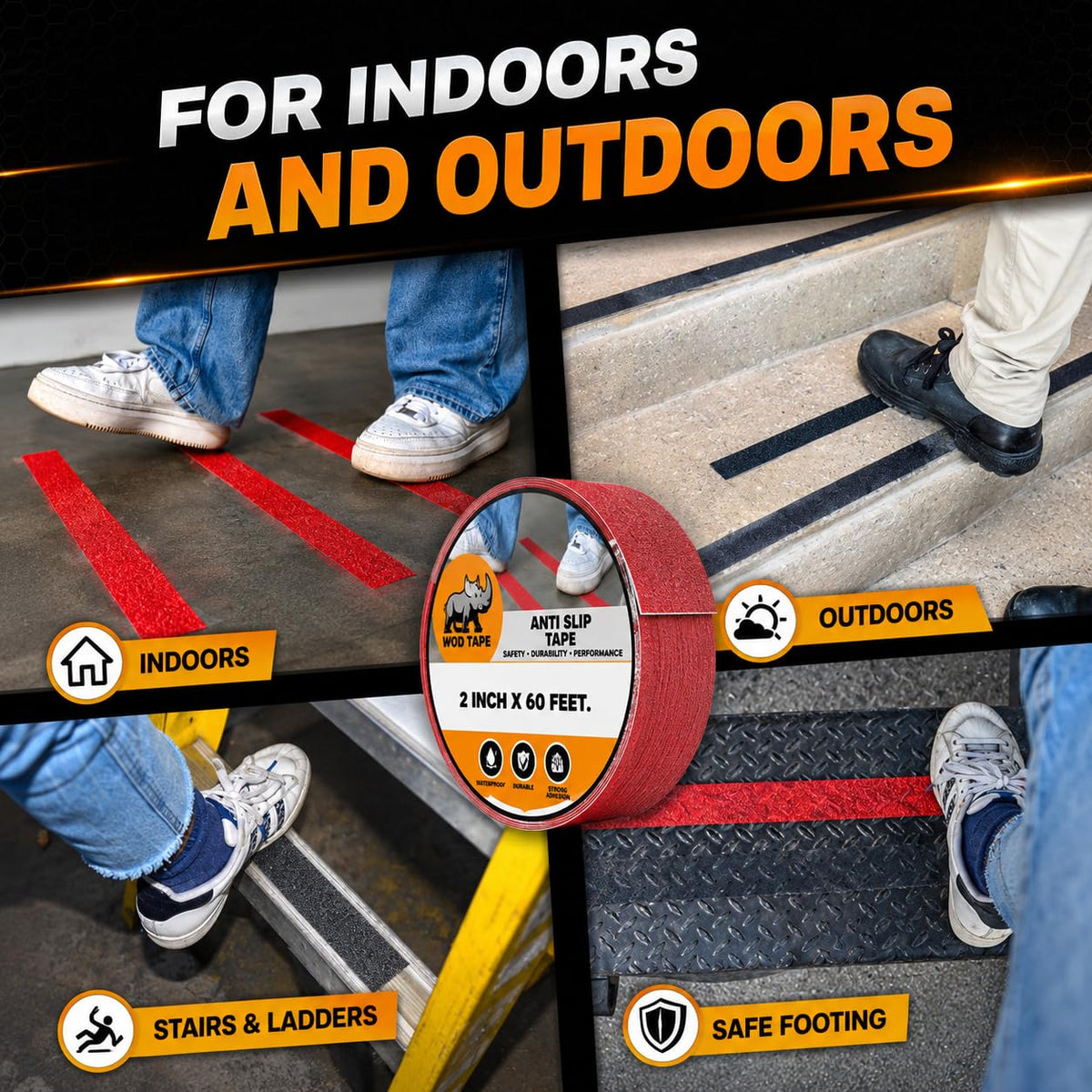 Gray 1 inch x 30 ft Anti Slip Tape B54795