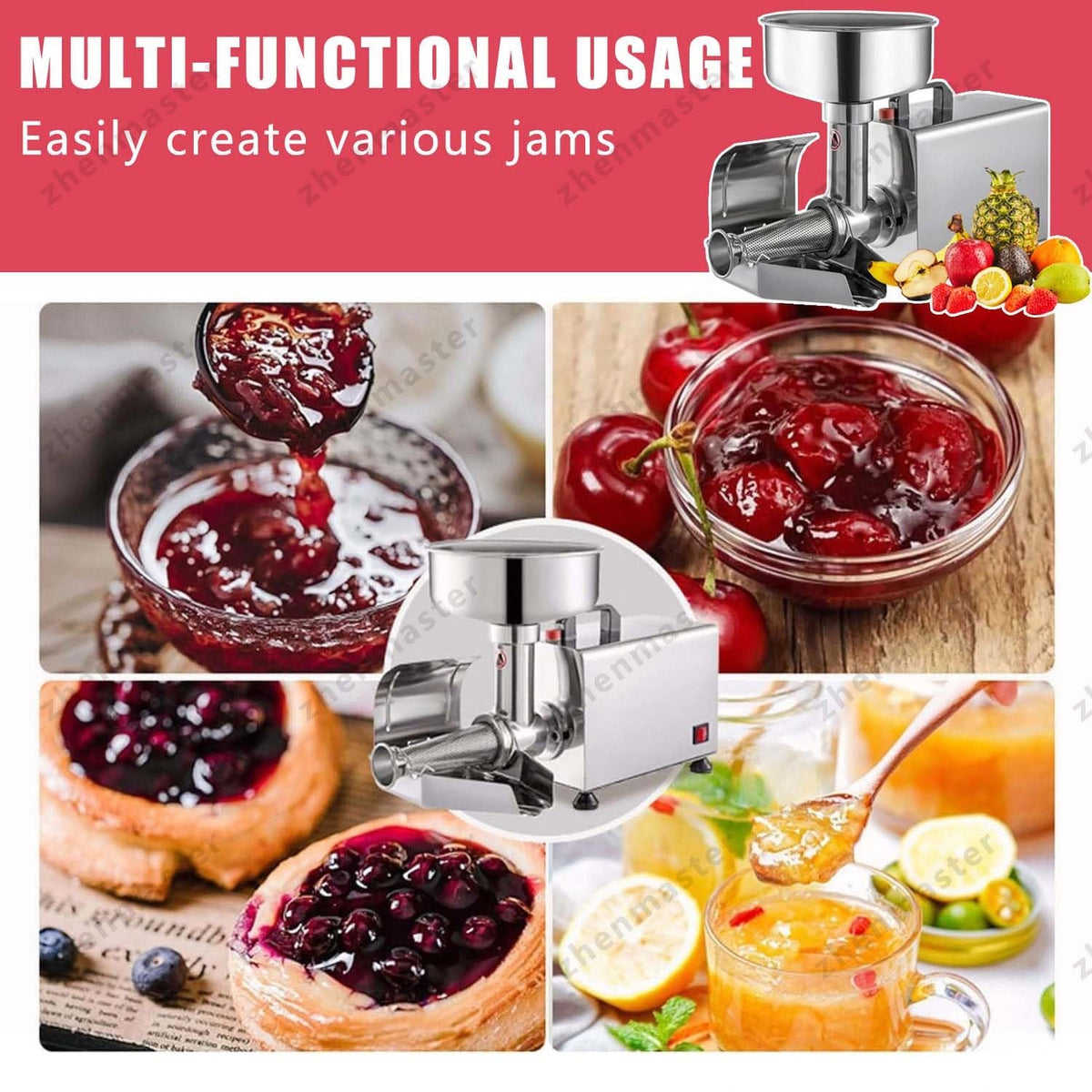450W Stainless Steel Electric Tomato Strainer U86848