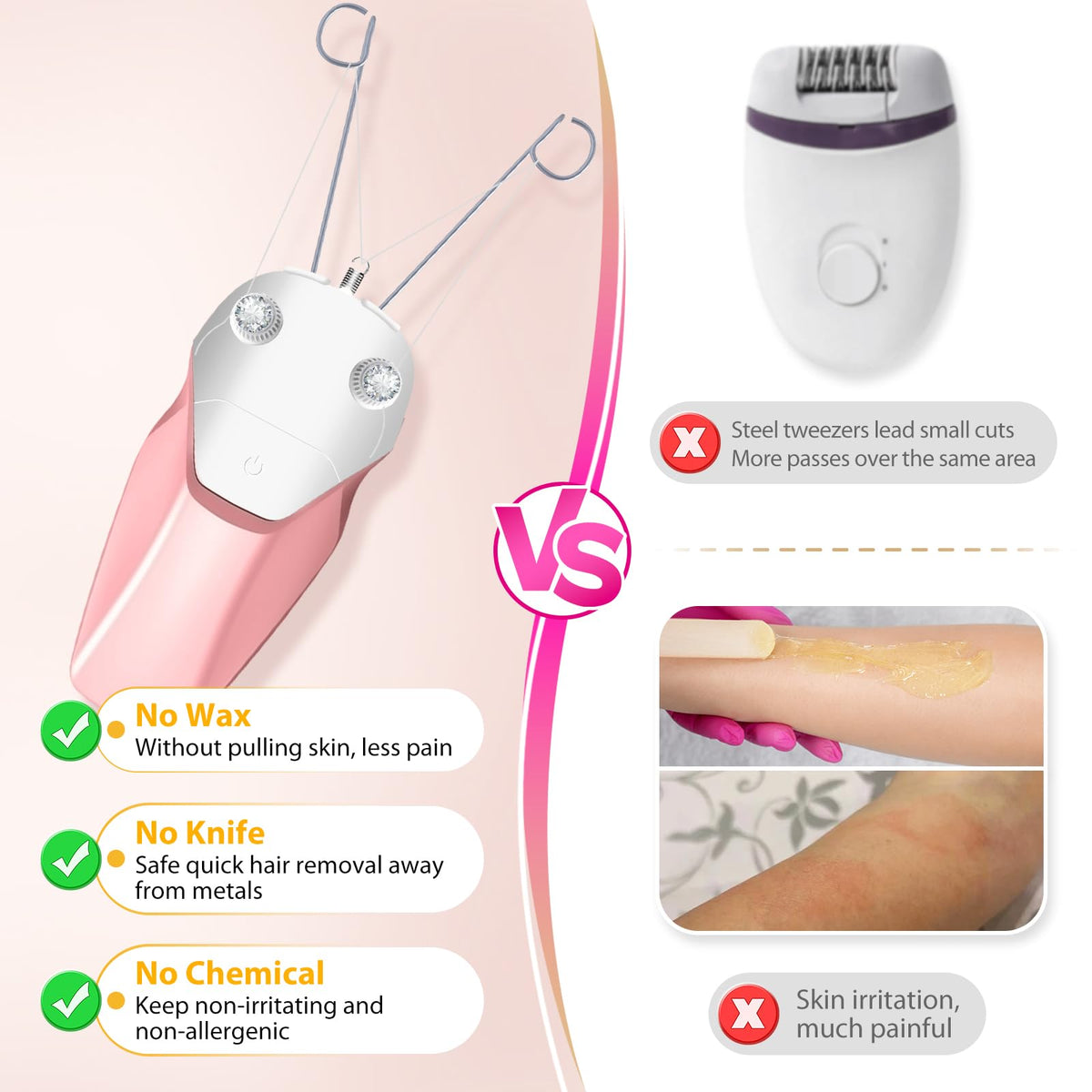 USB Rechargeable Electric Threading Epilator P231