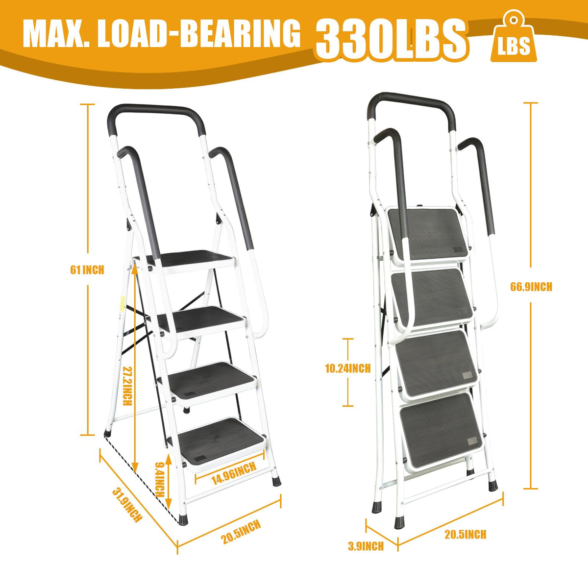 Big Red 4 Step Ladder with Tool Bag H10521
