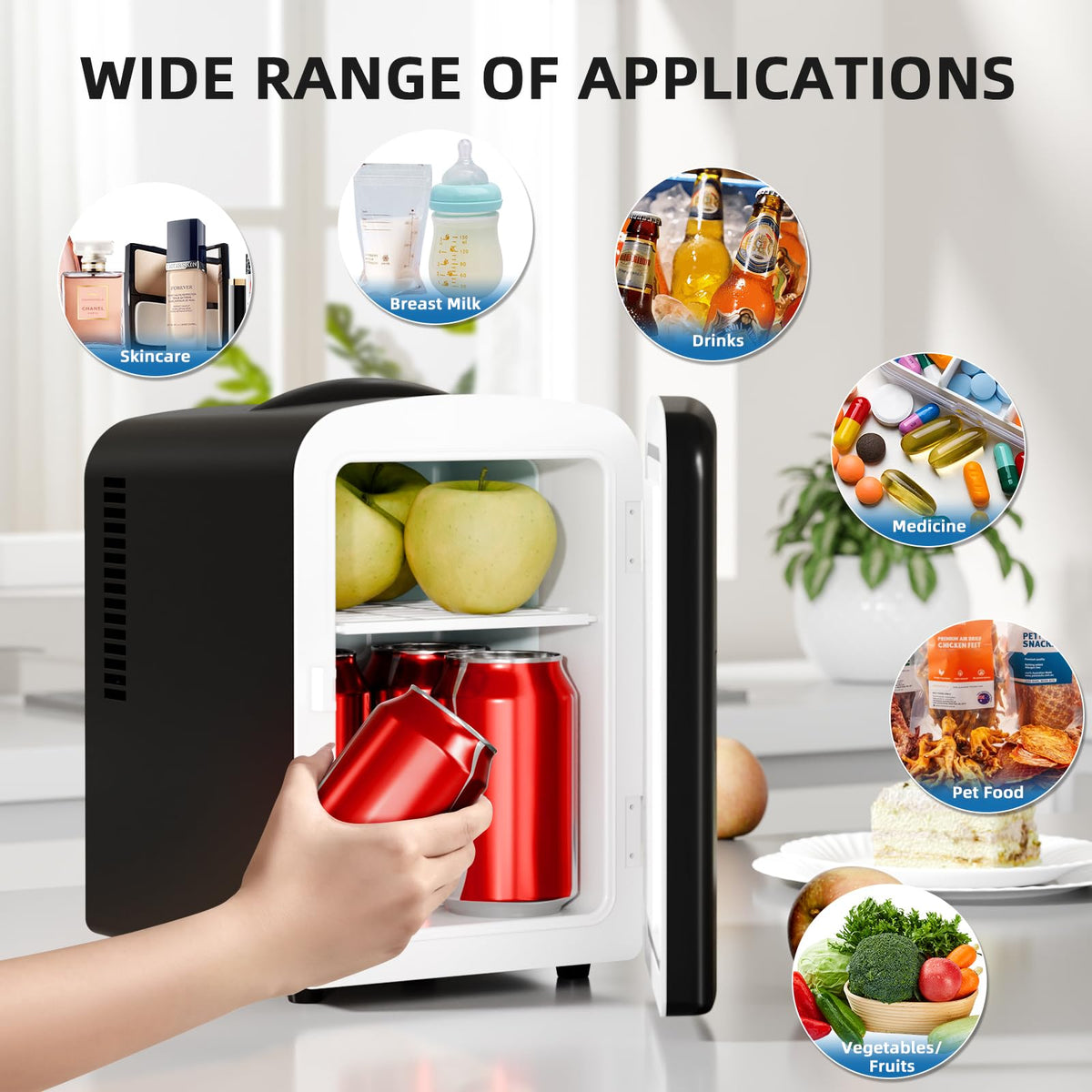 Compact Mini Fridge 4L Black O3640