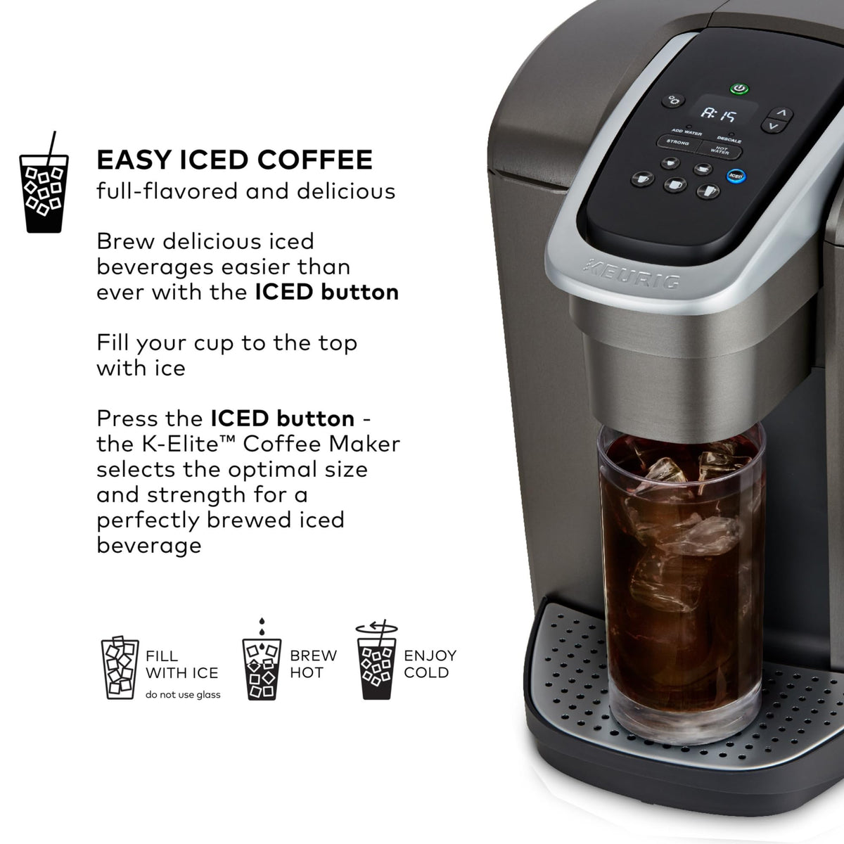Single Serve K-Cup Pod Coffee Maker, 8 to 12oz Brew Size, Programmable V4299