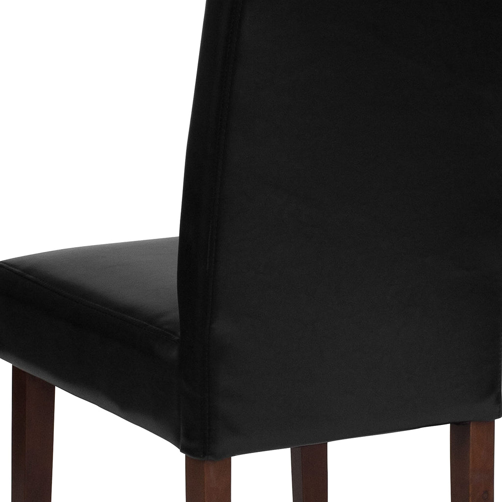 Black Faux Leather Parsons Chair R2897
