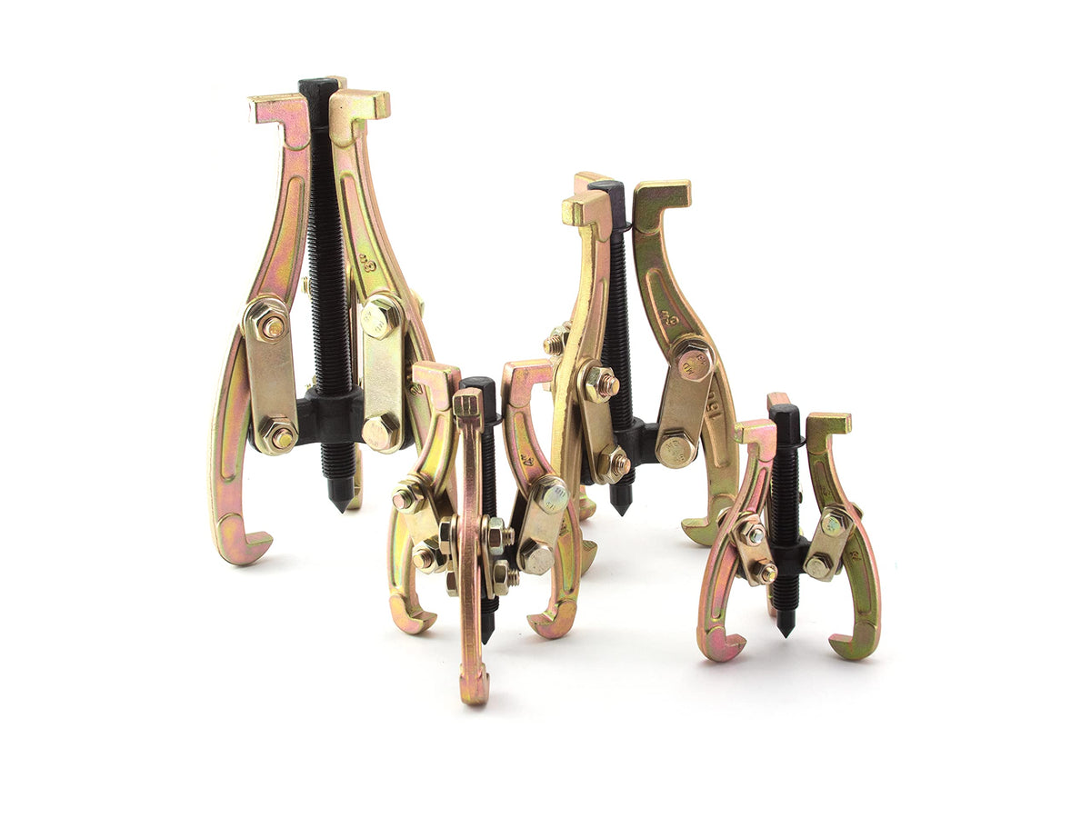 3 Jaw Gear Puller Set 4pc Heavy Duty Heat Treated V950
