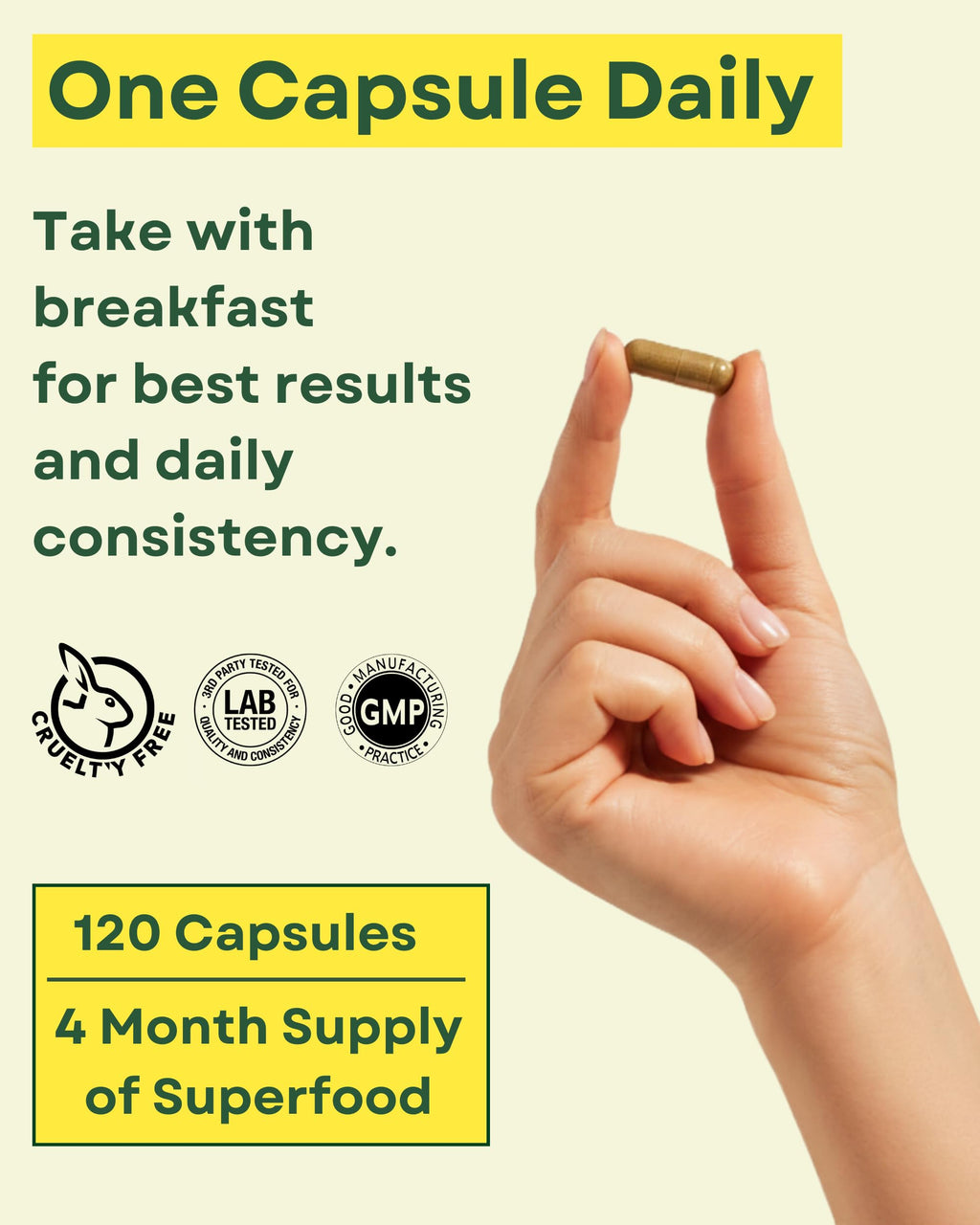 Moringa Capsules 400mg 20:1 Extract 120 Capsules M5554