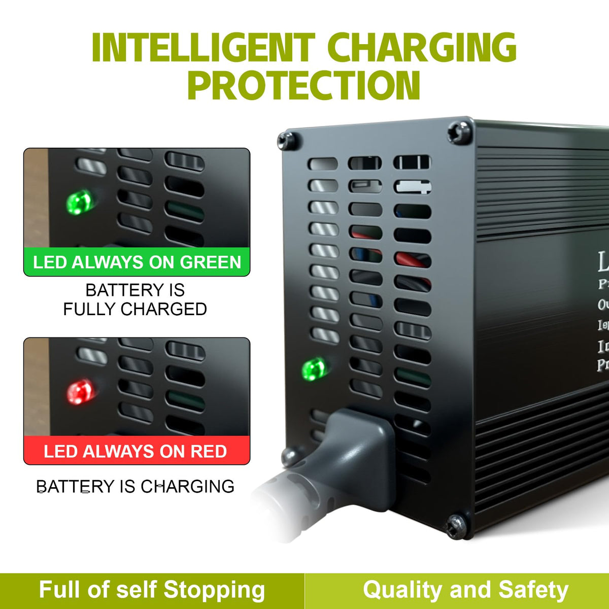 14.6V 20A LiFePO4 Battery Charger with Anderson Connector J2207