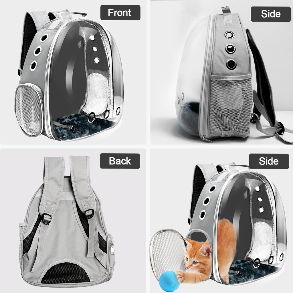 Grey Ventilated Cat Backpack Carrier X6488