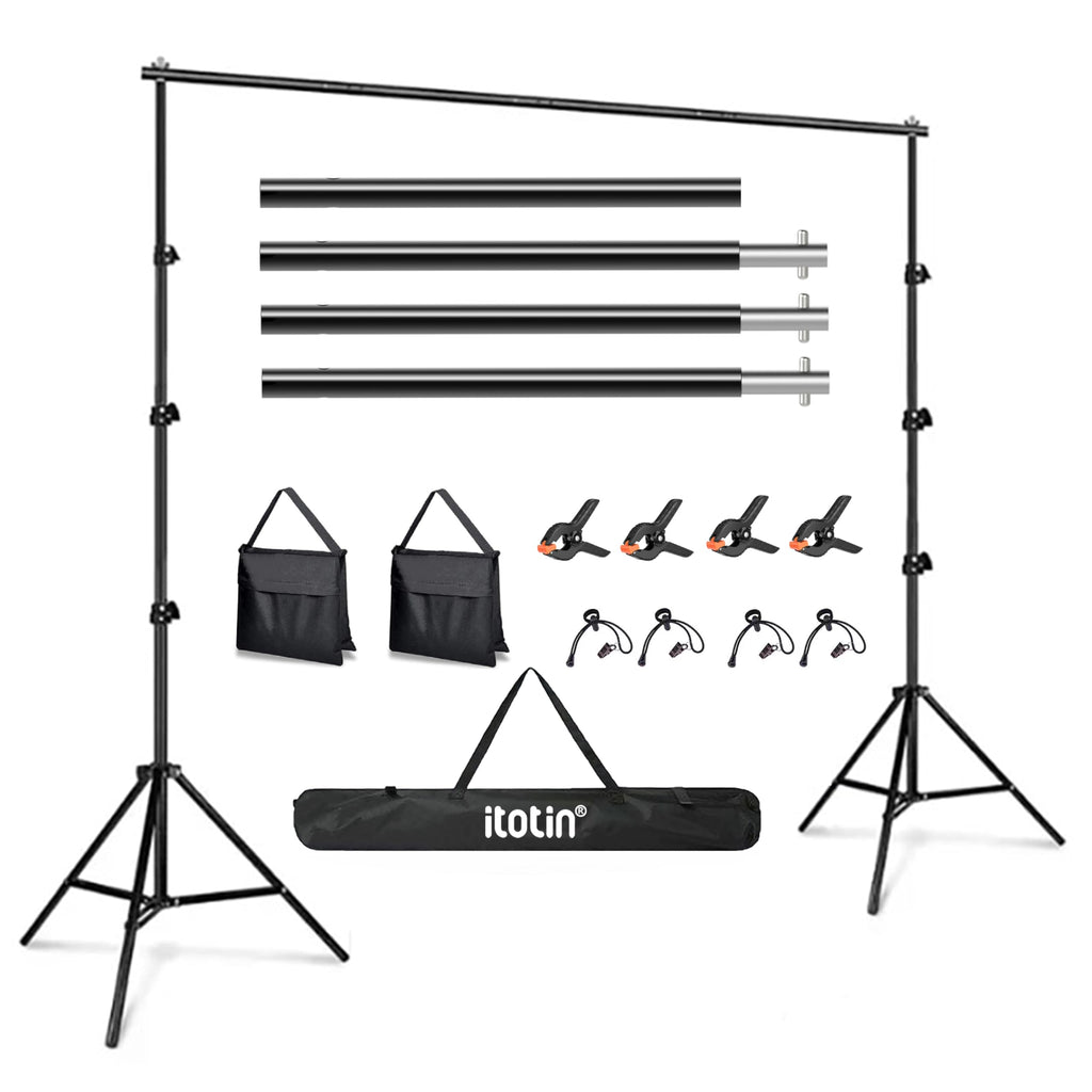 Adjustable Photo Backdrop Stand 9ft x 10ft with Carry Bag Q107