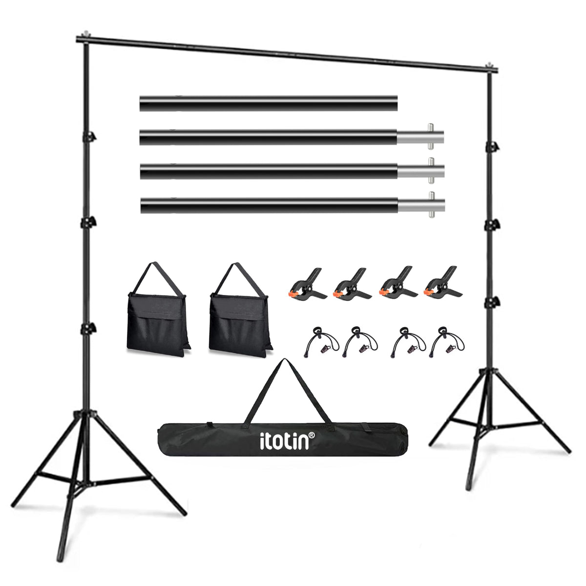Adjustable Photo Backdrop Stand 9ft x 10ft with Carry Bag Q107