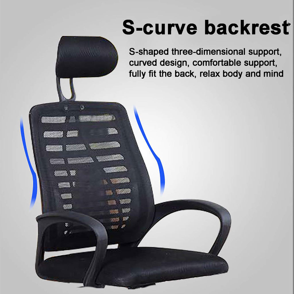 Ergonomic High Back Mesh Office Chair with Headrest Lumbar Support M76313