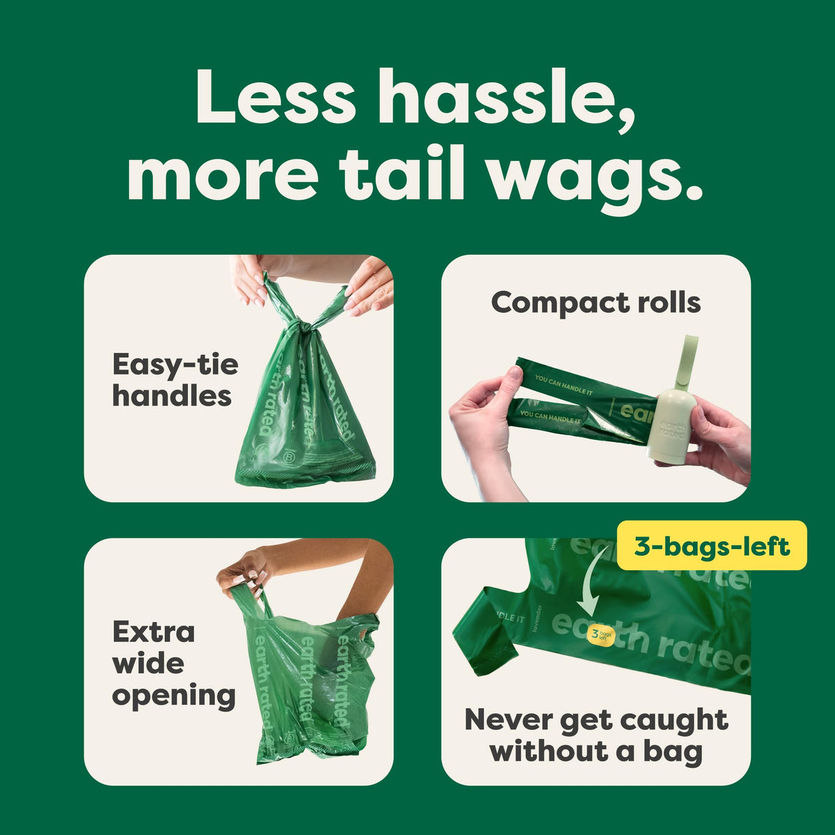 Dog Poop Bags 105 Easy Tie Handle Lavender L60677