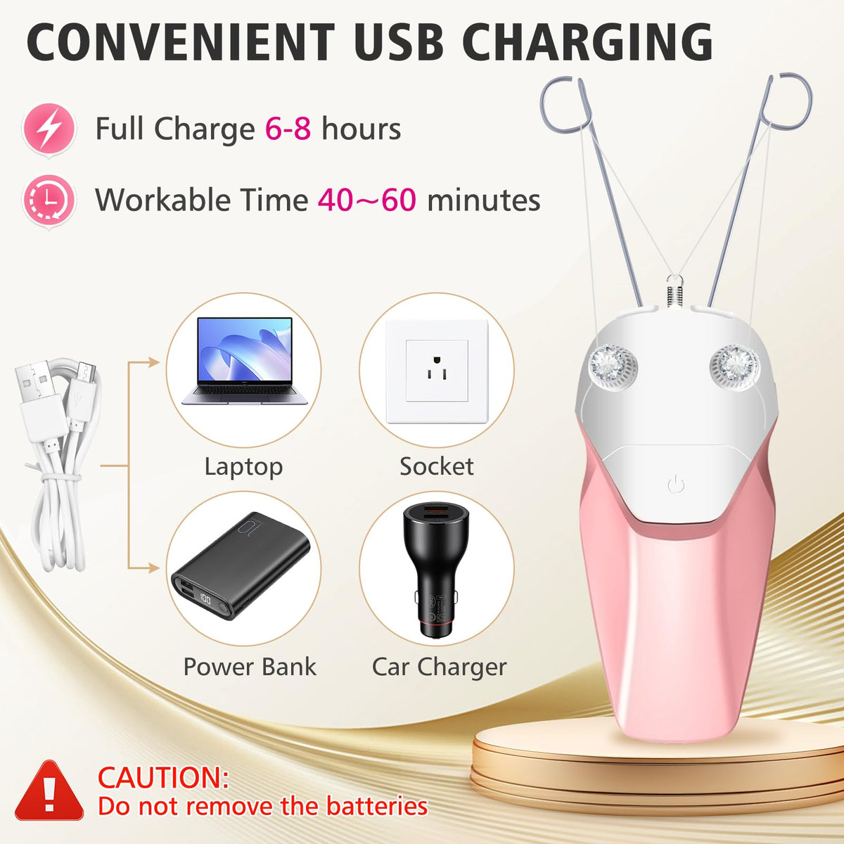 USB Rechargeable Electric Threading Epilator P231