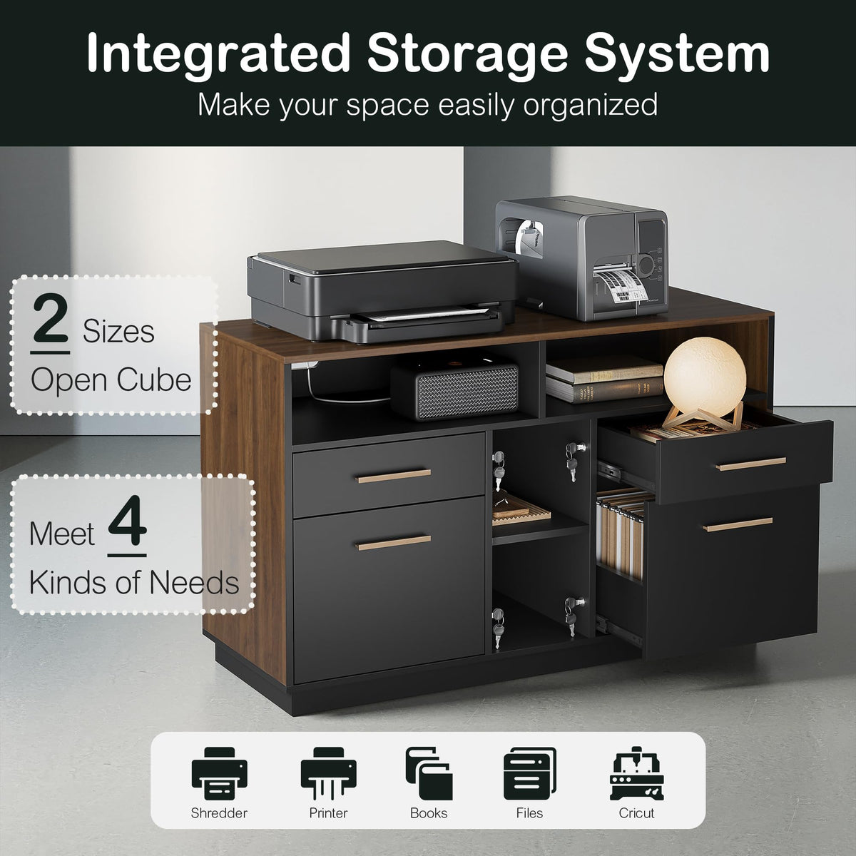 4 Drawer File Cabinet with Lock S94574