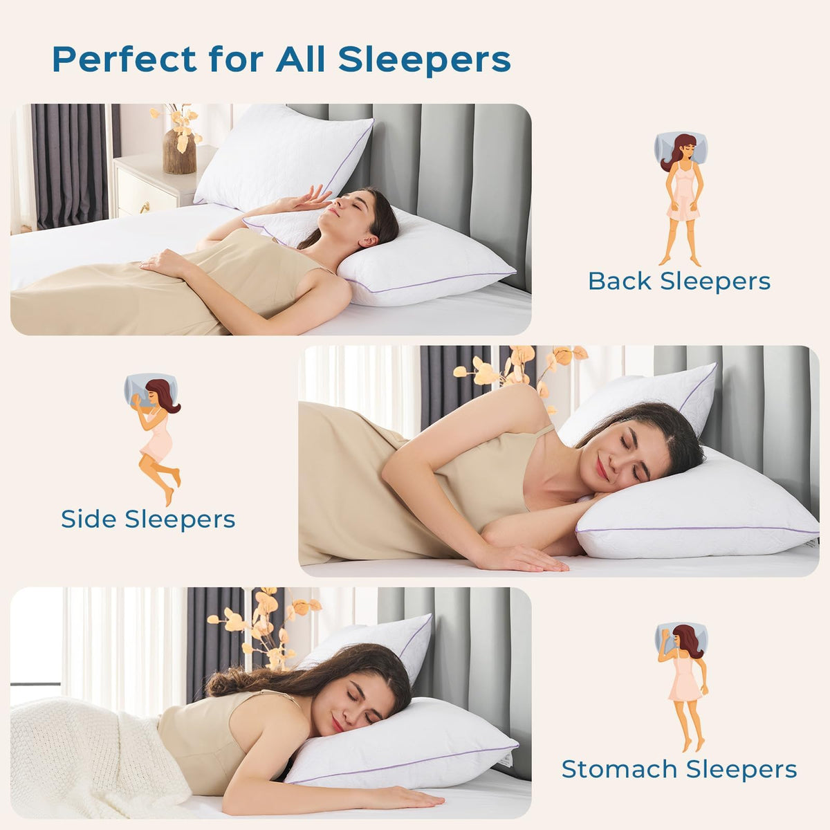 King Size Down Alternative Pillows Set of 2 M38940