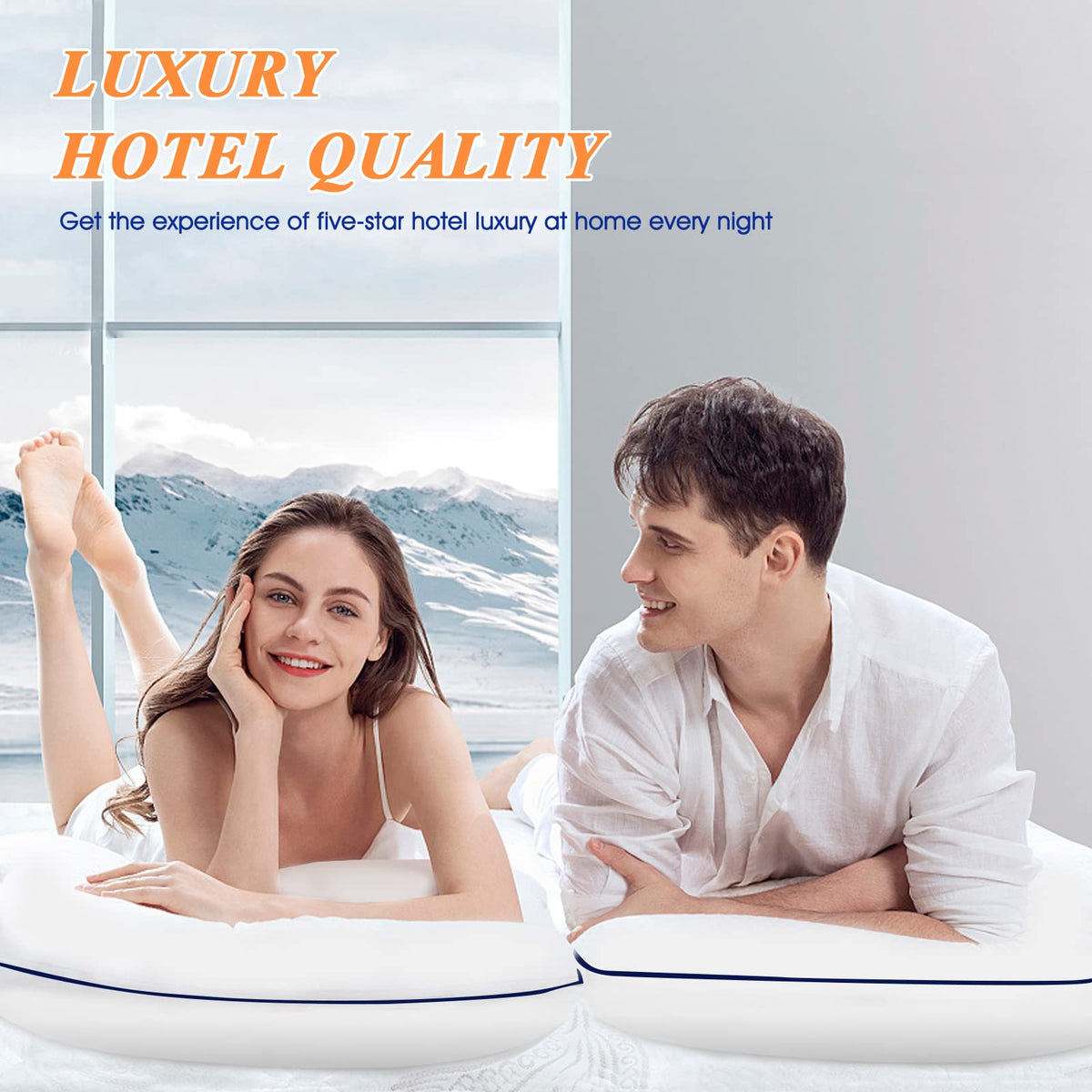 King Size Set of 2 Cooling Bed Pillows N864