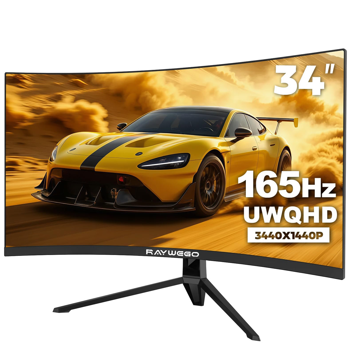 34 Inch Curved Ultrawide Gaming Monitor, UWQHD 165Hz, 1500R N4712