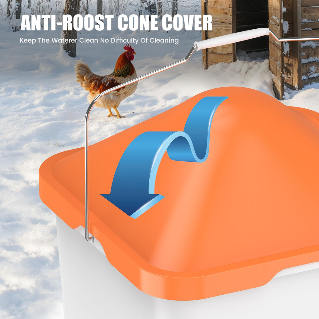 Heated Chicken Waterer 5 Gallon Thermostatically Controlled P7655