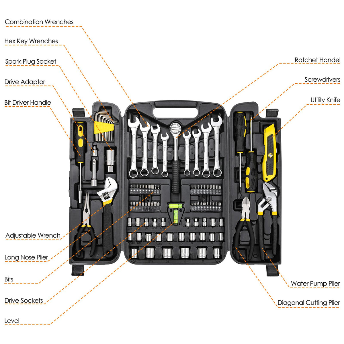 95-Piece Mechanic Tool Set with Storage Case Z6519